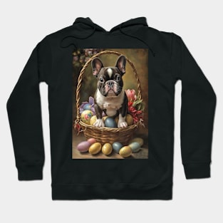 French Bulldog Easter Basket Card Hoodie